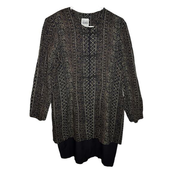 R&M Richards by Karen Kwong Black Dress, Attached Cardigan, Size 14, Pre-owned - Picture 1 of 5